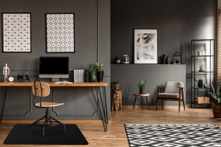 MATA OCHRONNA POD FOTEL 120X90 CM 0,5 MM CZARNA