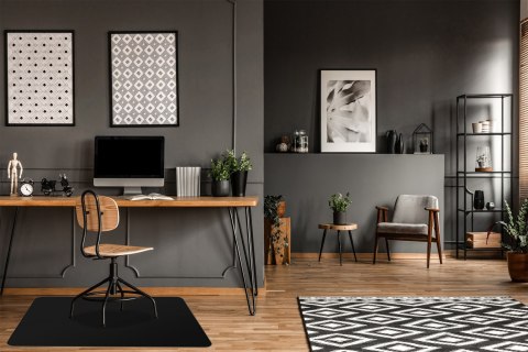 MATA OCHRONNA POD FOTEL 120X90 CM 0,5 MM CZARNA