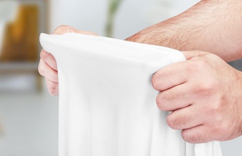 POKROWIEC NA STOLIK KOKTAJLOWY BIAŁY 80 CM