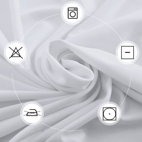 POKROWIEC NA STOLIK KOKTAJLOWY BIAŁY 80 CM