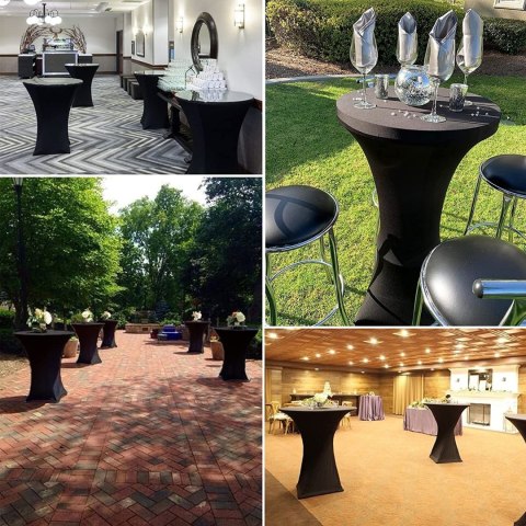 POKROWIEC NA STOLIK KOKTAJLOWY CZARNY 80 CM