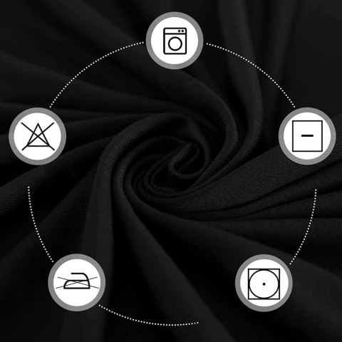 POKROWIEC NA STOLIK KOKTAJLOWY CZARNY 80 CM