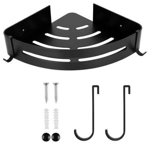 PÓŁKA LOFT ADENA CZARNA DO ŁAZIENKI POD PRYSZNIC