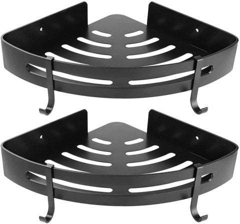 PÓŁKA LOFT ADENA CZARNA DO ŁAZIENKI POD PRYSZNIC