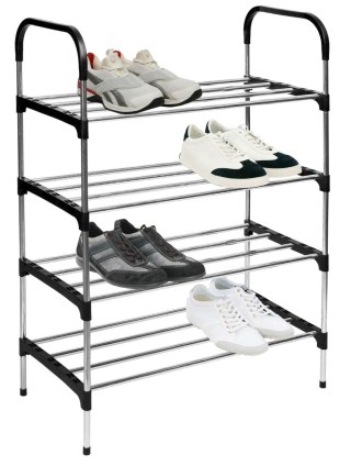 PÓŁKA NA BUTY ELENA CZARNO-SREBRNA