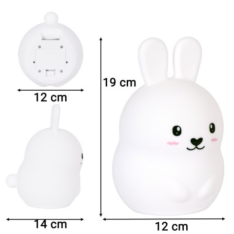 SILIKONOWA LAMPKA NOCNA KRÓLIK LED RGB