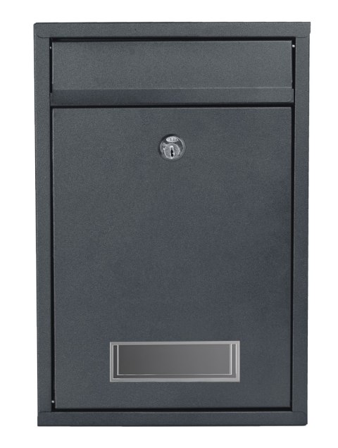 SKRZYNKA POCZTOWA NA LISTY GUSTAV ANTRACYT Z NAPISAMI