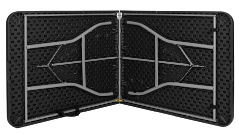 STÓŁ CATERINGOWY FETA SKŁADANY W WALIZKĘ 180 CM CZARNY