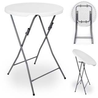 STOLIK CATERINGOWY SKŁADANY GALA 80 CM BIAŁY