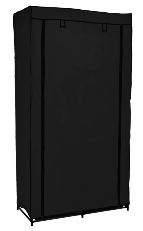 SZAFA TEKSTYLNA Z 4 PÓŁKAMI MIRA CZARNA