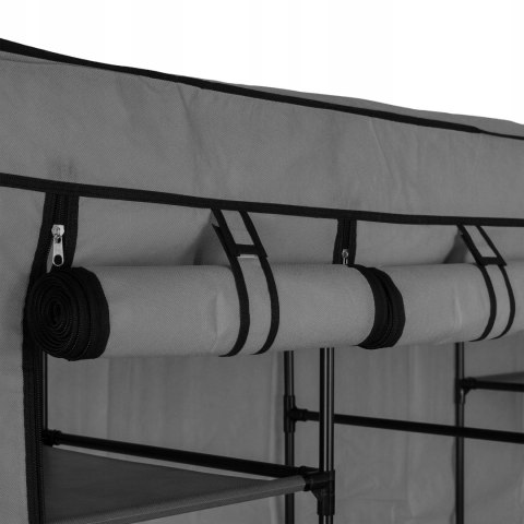 SZAFA TEKSTYLNA Z PÓŁKAMI OLENA ANTRACYT