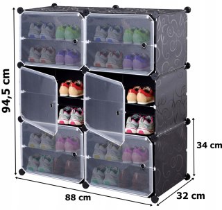 SZAFKA MODUŁOWA NA BUTY PETRA CZARNA