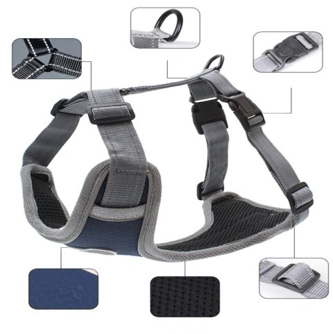 SZELKI TRENINGOWE SPACEROWE DLA PSA ASTRO GRANATOWE ROZMIAR L