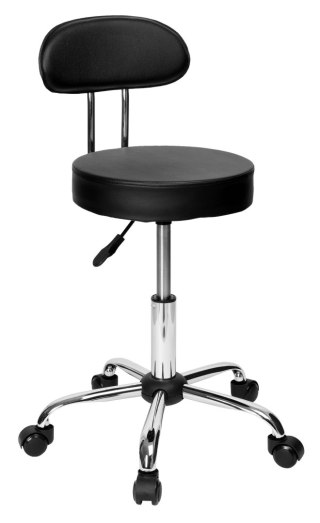 TABORET FRYZJERSKI KOSMETYCZNY GAMMA CZARNY