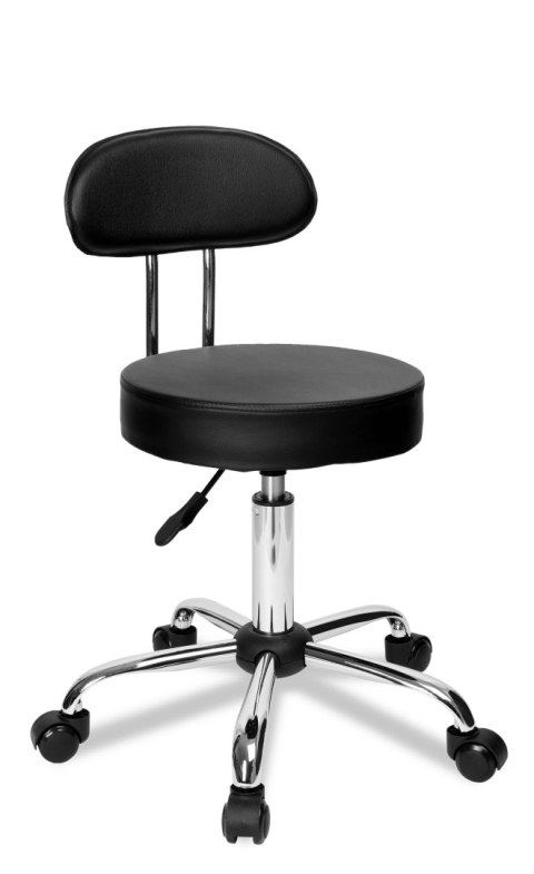 TABORET FRYZJERSKI KOSMETYCZNY GAMMA CZARNY