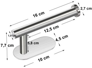 UCHWYT NA PAPIER TOALETOWY SREBRNY DERES