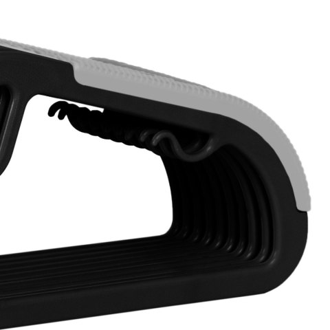 WIESZAK FLEXI KOMPLET 10 SZTUK CZARNOSZARY