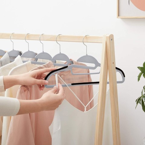 WIESZAK FLEXI KOMPLET 10 SZTUK SZAROCZARNY