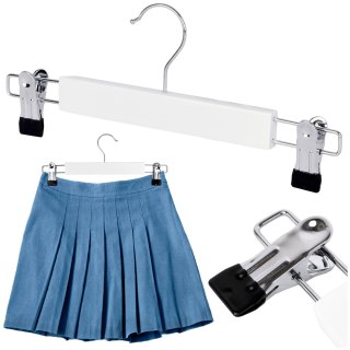 WIESZAK DREWNIANY NA SPÓDNICE 1 SZTUKA BIAŁY