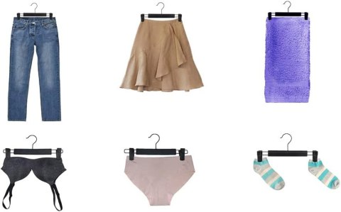 WIESZAK DREWNIANY NA SPÓDNICE 1 SZTUKA CZARNY