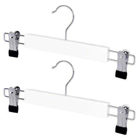 WIESZAK DREWNIANY NA SPÓDNICE 2 SZTUKI BIAŁY