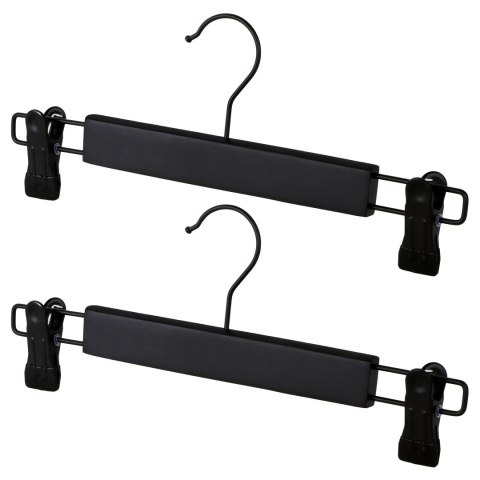 WIESZAK DREWNIANY NA SPÓDNICE 2 SZTUKI CZARNY