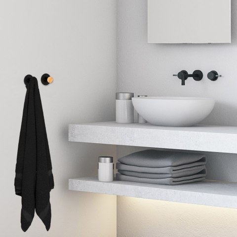 WIESZAK NA RĘCZNIKI LOFTOWY KOVIR CZARNY 2 SZTUKI