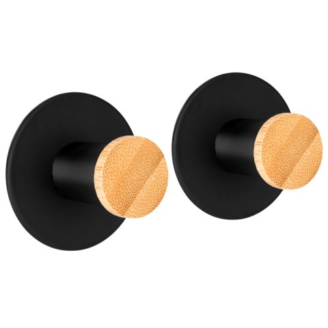 WIESZAK NA RĘCZNIKI LOFTOWY KOVIR CZARNY 2 SZTUKI