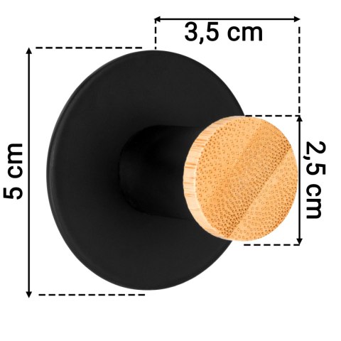 WIESZAK NA RĘCZNIKI LOFTOWY KOVIR CZARNY 2 SZTUKI