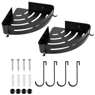 ZESTAW 2 PÓŁEK ŁAZIENKOWYCH NAROŻNYCH LOFT ADENA CZARNA