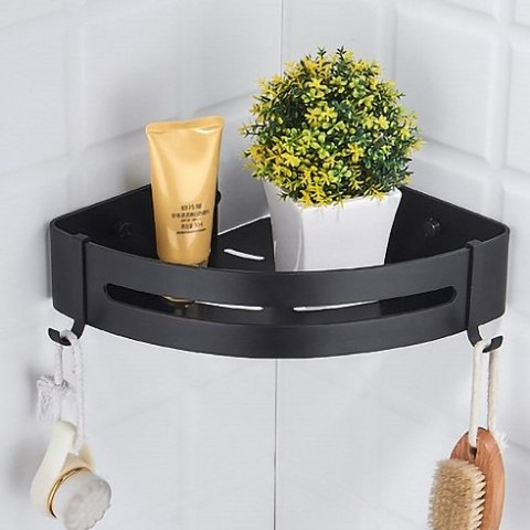 ZESTAW 2 PÓŁEK ŁAZIENKOWYCH NAROŻNYCH LOFT ADENA CZARNA