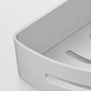 ZESTAW 2 PÓŁEK ŁAZIENKOWYCH NAROŻNYCH LOFT ADENA SREBRNA