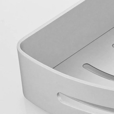 ZESTAW 2 PÓŁEK ŁAZIENKOWYCH NAROŻNYCH LOFT ADENA SREBRNA