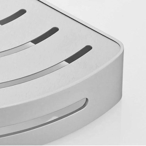 ZESTAW 2 PÓŁEK ŁAZIENKOWYCH NAROŻNYCH LOFT ADENA SREBRNA