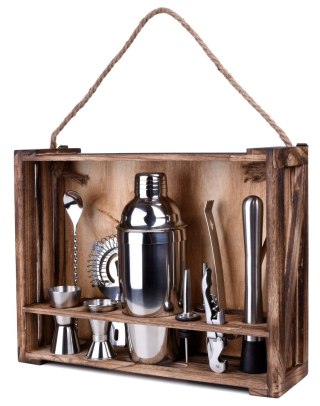 ZESTAW BARMAŃSKI LOGAN 11 ELEMENTÓW SKRZYNKA