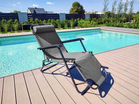 FOTEL LEŻAK LEON GRAFIT