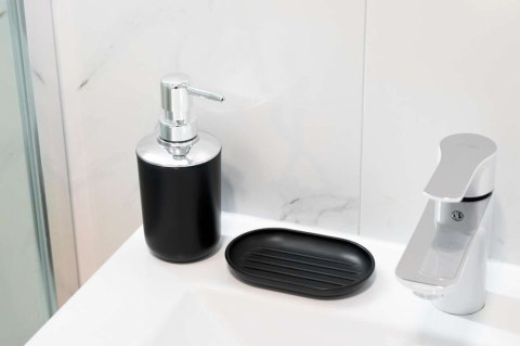 KOMPLET 6 AKCESORIÓW ŁAZIENKOWYCH FLORES CZARNY