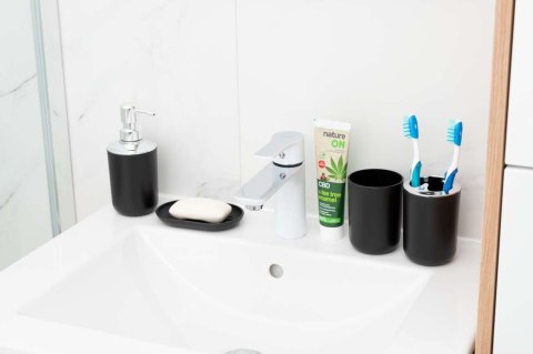 KOMPLET 6 AKCESORIÓW ŁAZIENKOWYCH FLORES CZARNY