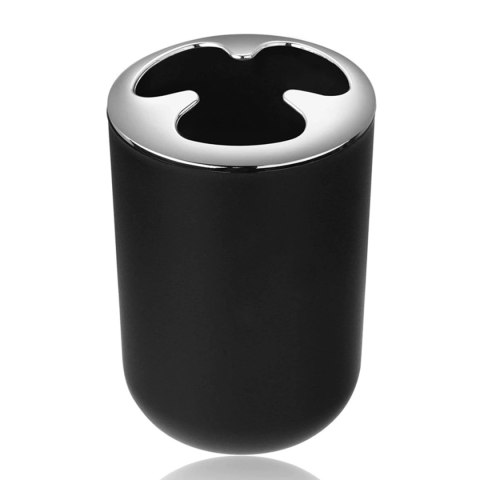 KOMPLET 6 AKCESORIÓW ŁAZIENKOWYCH FLORES CZARNY