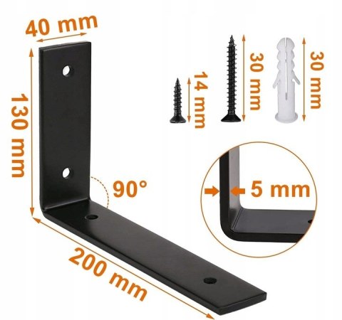 KOMPLET ZESTAW DWÓCH WSPORNIKÓW POD PÓŁKĘ MISO