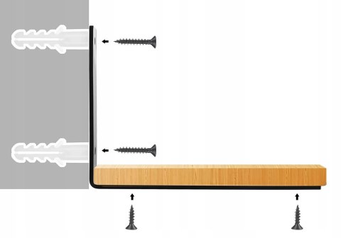 KOMPLET ZESTAW DWÓCH WSPORNIKÓW POD PÓŁKĘ MISO