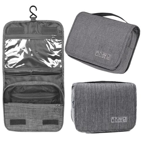 KOSMETYCZKA PODRÓŻNA ARDA MĘSKA SZARA