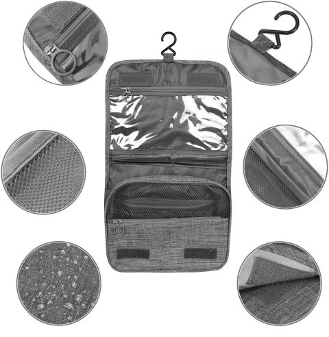 KOSMETYCZKA PODRÓŻNA ARDA MĘSKA SZARA