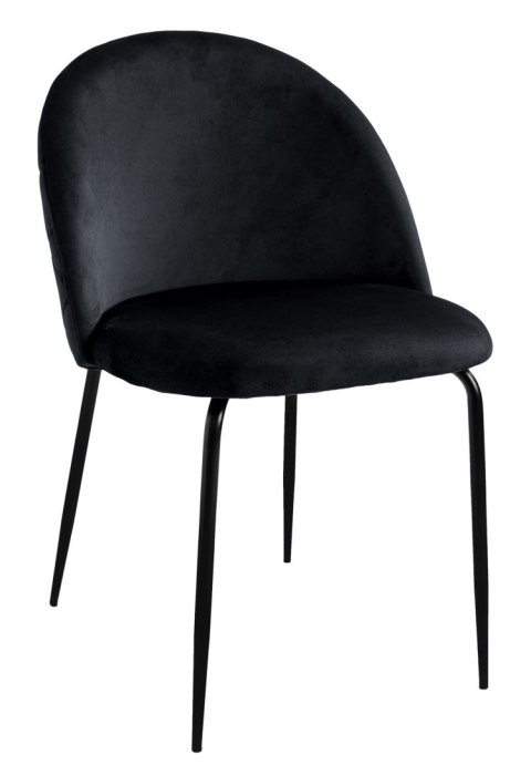 KRZESŁO WELUROWE FARGO VELVET CZARNE KRZESŁO WELUROWE FARGO VELVET CZARNE