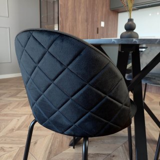 KRZESŁO WELUROWE FARGO VELVET CZARNE