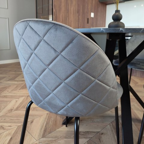 KRZESŁO WELUROWE FARGO VELVET GRAFITOWE