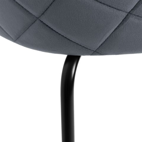 KRZESŁO WELUROWE FARGO VELVET GRAFITOWE