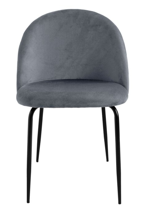 KRZESŁO WELUROWE FARGO VELVET GRAFITOWE