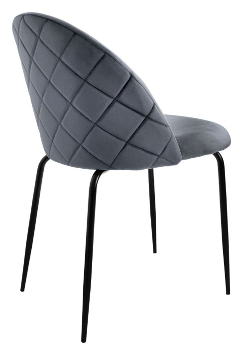 KRZESŁO WELUROWE FARGO VELVET GRAFITOWE