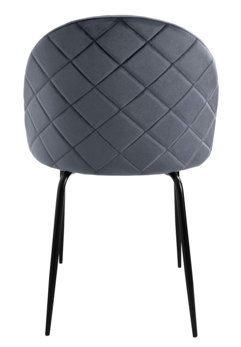 KRZESŁO WELUROWE FARGO VELVET GRAFITOWE